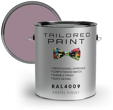 Tailored Paint uPVC Window & Door 1K Paint Brush or Spray On - Satin Finish - RAL4009, Pastel Violet - 500ml Tin