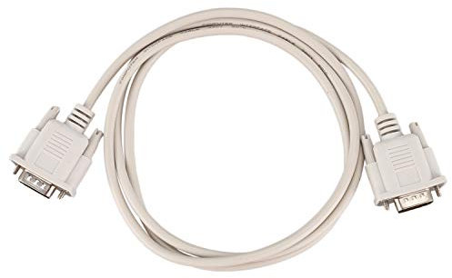 Pderlous 1,4M RS232 DB9 9 pines macho a video VGA Cable adaptador macho 15 pines gris claro