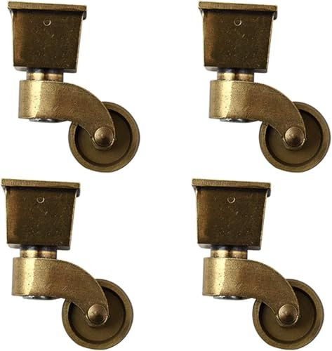 ZHENCHAO Ruedas giratorias, Ruedas para Muebles, Ruedas giratorias de Ajuste Estilo Copa Cuadrada, Ruedas móviles Antiguas Vintage, Ruedas giratorias de 360 Grados, para sofás, pies de Pian