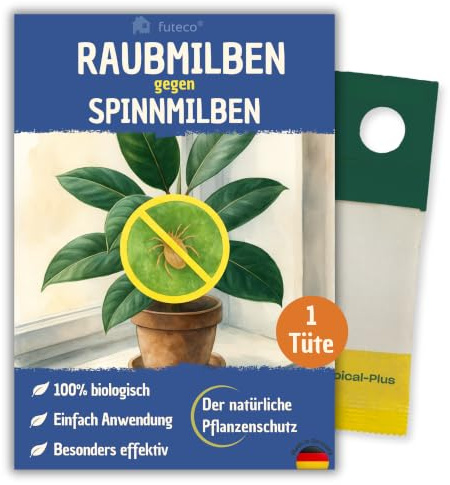 Futeco® Raubmilben gegen Spinnmilben - 1 Tüte für 1-2 Pflanzen | Biologischen Schädlingsbekämpfung gegen Spinnmilben - 100% Chemiefrei - bei Gemüse-, Zier- & Nutzpflanzen
