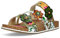 Laura Vita Damen Pantolette floral Gemustert Blumen mit Perlen Nieten Brcyano 16, Größe:40 EU, Farbe:Gelb