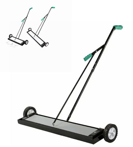 BDJSN Balayeuse magnétique de 36 Pouces avec Roues, balayeuse magnétique avec loquet à dégagement Rapide, 55 LB, pour Atelier, Garage, Cour