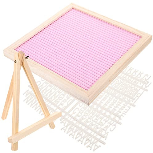 DOITOOL 1 Satz DIY Buchstaben-Massagebrett großes Briefbrett Rosa tragbar Willkommen Hochzeit Filz-Message-Board Filzbrett selber machen Buchstabentafel Message Board Holz