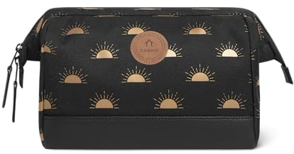 CABAIA - Trousse de Toilette Homme et Femme - Ouverture Grand Angle avec 2 Poches intérieures - Organisateur de Voyage Pratique et Résistant - Vanity avec Un Design Français, Exclusif et Original