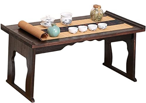 PUFAHAU Säulentische Erkertisch Schlafzimmer Kang-Tisch Klappbarer Niedriger Tisch Tatami-Couchtisch Kleiner Tisch Leicht Und Langlebig,Braun-60 * 34 * 27Cm(Braun - 60 x 34 x 27 cm)