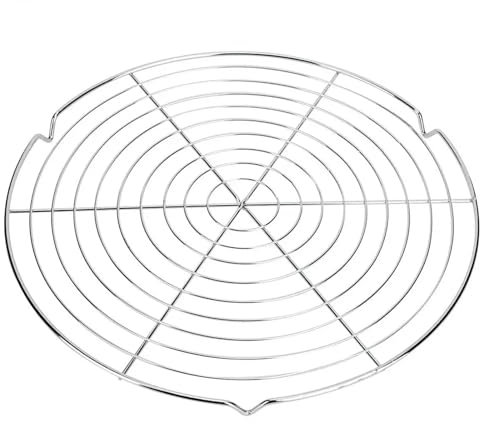 WUYXTO Grillrost 32 cm Mehrzweck-Grillnetz aus rundem Metalldraht for Dämpfen und Kühlen/Kohle-Backnetz/Grill/Pfannenrost/BBQ-Zubehör für Gasgrill, Kugelgrill usw