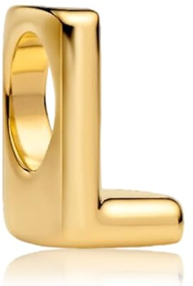 YUMINN Gold Letter L Charms Argent Sterling 925 Bracelets et Colliers Perles Pendentifs Bijoux pour Femmes et Mères