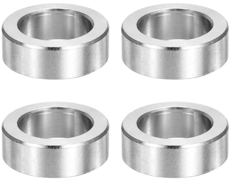QUARKZMAN M20 Metall Abstandshalter 20mm ID x 30mm OD x 10mm L 4 Stück | Edelstahl Abstandshalter Rund Gewindelose Standoff Buchse Glatte Oberfläche für Schrauben Bolzen, Silber
