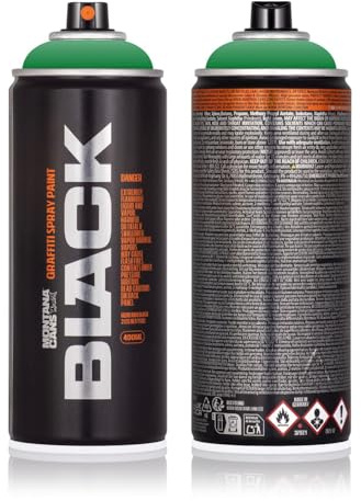 Sprühdose Montana BLACK 400 ml - Graffiti Paint - hochdeckende Mattfarben - zuverlässig - high-pressure - (6095 Plant)