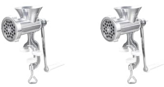 2 Set di tritacarne manuale per uso domestico Supporto da tavolo robusto manovella per cucina domestica