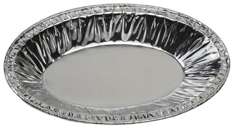 NUOBESTY Stampi Ovali Monouso in Carta Stagnola per Crostatine e Uova 250 Tazze di Alluminio Usa e Getta Antiaderenti per Forno Pirottini per Crostate e Flan per Cottura e Griglia