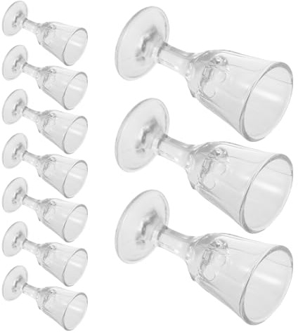 NOLITOY Set 10 Bicchieri da Liquore in Vetro Trasparente da 10 Ml Calici Lisci per Vino Bianco Adatti per Casa Bar Feste e Banchetti