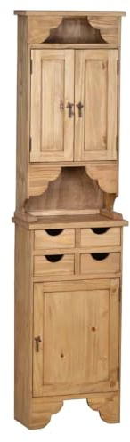 MiaMöbel Gewürzregal Mexico Möbel 45x180x25 cm Landhausstil Massivholz Pinie Honig