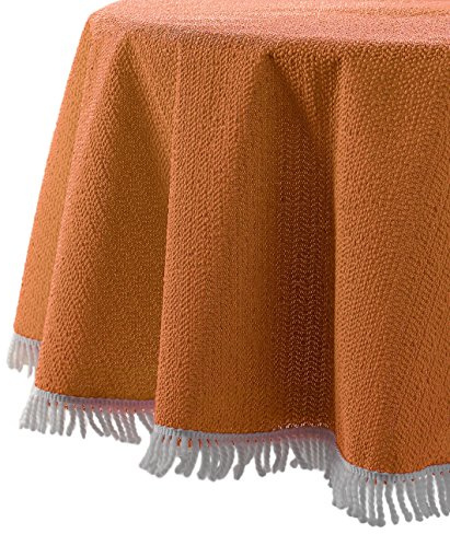 BEAUTEX Gartentischdecke wetterfest eckig 130x180 Tischdecke Fransen | Weichschaum, pflegeleicht, strapazierfähig, angenehme Haptik, mit Fransen, robust für Terrasse, Balkon, Garten und Camping