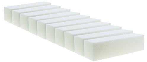 Soleebee Lime e buffer per unghie Mattoncini Buffer Blocchi per levigatura Chiodo Tampone per lucidatura professionale Bloccante per chiodo Bloccante in corindone Tampone (10 pezzi Bianco)