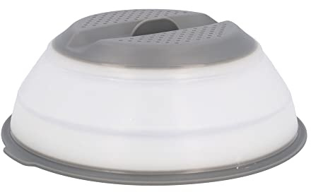 Jata Hogar HACC4530 - Tapa para Microondas 26 cm Plegable 3 en 1 – Tapa Antisalpicaduras, Escurridor de Verduras y Vaporera, Libre de BPA, Resistente hasta 100ºC