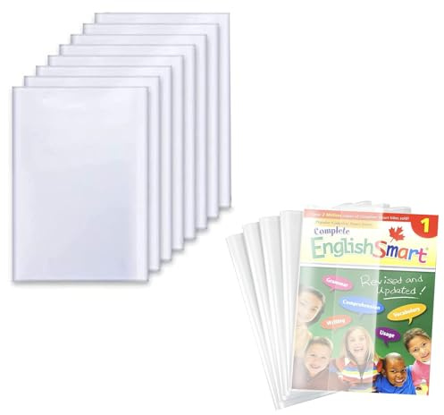 Fundas Plastificar A4,Tapa Libro Transparente,Cubiertas de libros transparentes,Protectores impermeables para libros,Espesar Las Cubiertas de Libros Impermeables Transparentes,8 PCS
