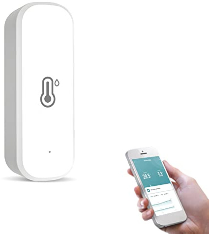 RANRAO pour Tuya pour Zigbee Hygromètre Thermomètre capteur pour la maison, WiFi Capteur d'humidité de température avec détecteur intelligent sans fil de température et d'humidité