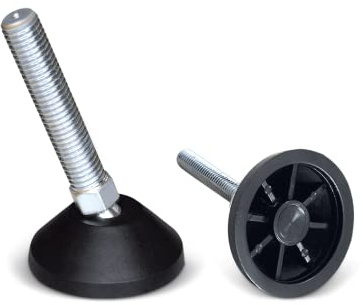 RUBBERGIANT Adjustable Feet M8 x 45mm - 450kg Heavy Duty Levelling Feet Table Machine Furniture Foot I Tilting Adjustable Feet Leveling (8, M8 x 45mm - 50mm Base)