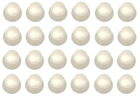 DESERMO 24er Set Kugelknöpfe für Kochjacken | Hochwertige Kochjackenknöpfe für alle Kugelknopf-Kochjacken | Profi Kochknöpfe mit großer Farbauswahl (pearl)