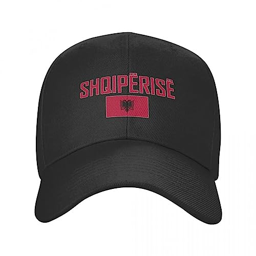 OLIKED Baseballmütze Albanien Land Name mit Flagge Sonne Baseball Mütze atmungsaktiv verstellbar Männer Frauen Outdoor Fußball Hut für Geschenk Hüte