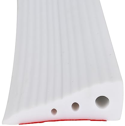 jackfru 100CM Übergangs Türleiste, Breite: 6cm, Höhe:2cm, Teppichkantenstreifen selbstklebend, Bodenschwellenstreifen, Teppichverkleidungen, geeignet für den Übergang von Schrägschwellen (Weiß)