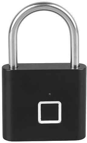Electronic Lock BT padlock Long Standby Time Quick Recognition for TUYA APP Control Waterproof Fingerprint Padlock for Gym Locker (Black) Combination Padlocks