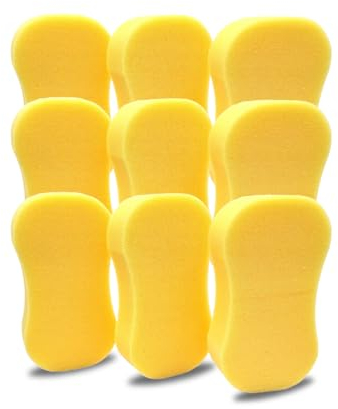 Car Sponges Pack of 9 - Large Washing and Cleaning Supplies for Auto Care