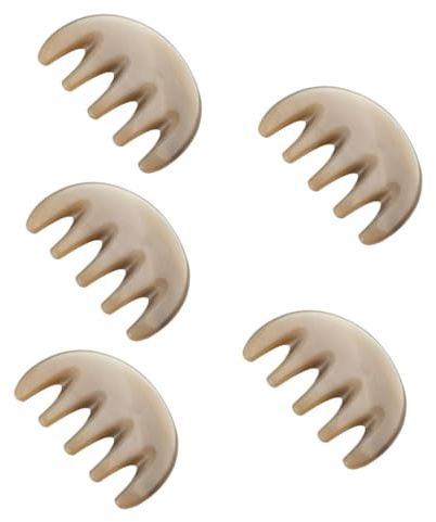 FRCOLOR 5 Pz Pettine Da Massaggio a Cinque Denti Raschietto Per Massaggi Massaggiatore Per Spazzola Per Shampoo Per Capelluto Strumento Facciale Spatola a Mano Corna Sprecate