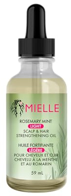 Mielle Rosemary & Mint Light Hair Oil with Biotin for Hair Growth, 59 ml | Nourishing Formula for All Hair Types, Moisturises Dry Scalp, Reduces Split Ends, Lightweight Treatment for Stronger Strands