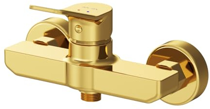 AM.PM X-Joy – Mitigeur de Douche Monocommande Doré, Robinet de Douche pour Salle de Bain, Installation Facile