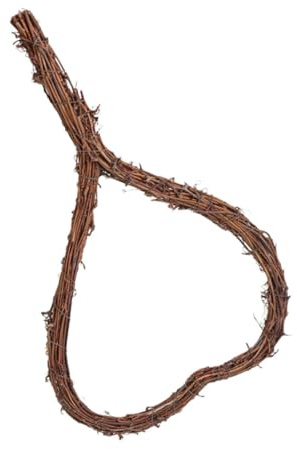 TOYANDONA Heart Shape Rattan Wreath with Handle Rustic Grapevine Decoration for Weddings Showers Christmas and Home Decor with Handle