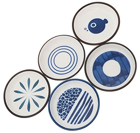 CIYODO 5 Pezzi Contenitori in Ceramica Per Salse E Condimenti Piatti Per Salse Rotondi Utilizzabili in Cucina E Ristoranti