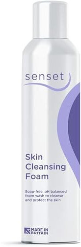 Senset Skin Cleansing Foam 300ml – Soap-Free, pH-Balanced, Moisturising Foam for Sensitive Skin, Incontinence Care, No-Rinse Formula, Water-Repellent Barrier, Deodorising | SterlingSquare
