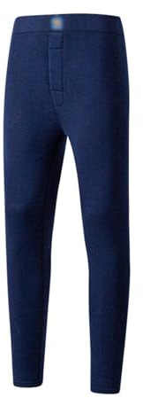 Caleçon long en polaire pour homme - Sous-vêtements thermiques - Pantalon thermique pour homme - Pantalon thermique pour l'hiver - Legging chaud - Sous-vêtements de ski pour garçons et filles, O bleu