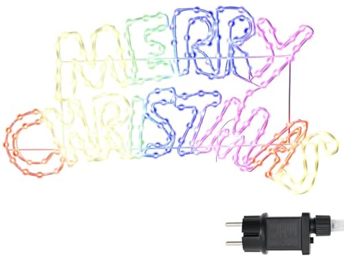 vidaXL Cartel de Navidad 240 LED Multicolor 99,5 x 54 cm PVC