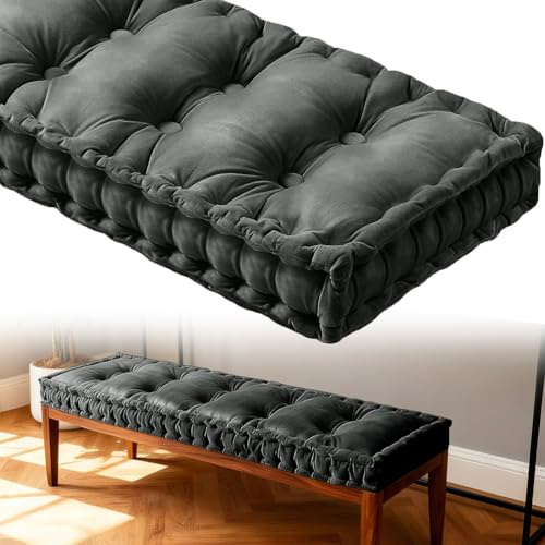WLXFF 1Cojín de Banco 10 cm de Grosor, Cojín de Suelo Acolchado, Cojín de Banco para Interiores y Exteriores, Cojines de Banco para Cocina, Comedor, Columpios, terrazas,No6,120x40cm