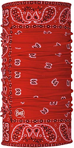 Buff CoolNet UV Neck Gaiter, UPF 50 Sun Protection, Breathable, Cooling Bandana, Versatile, Quick Dry Face Mask, Santana Red, Adult Size