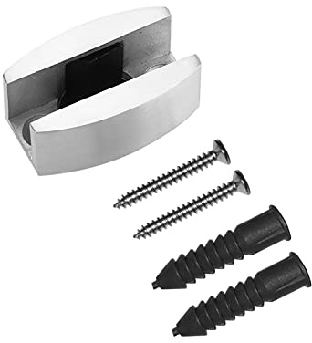 DEWIN Guide Porte Coulissante Verre, Port Piec Plancher Inférieur en Acier Inoxydable 304, pour Portes en Verre Coulissantes Sans Cadre(1 Pièce)