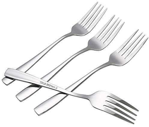 Asking 12-Piece Stainless Steel Dessert Forks, Silverware Set Dessert Forks