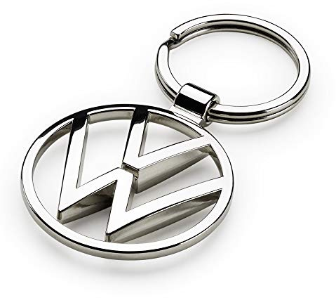 Volkswagen 000087010BN Schlüsselanhänger VW New Metall Keyring Anhänger, Silber