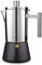 Easyworkz Diego Cafetera Italiana de Acero Inoxidable para Cocina de inducción, 300 ml, 4-6 Tazas, Negro