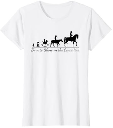 Born to Dressage | Equestrian Horse Riders Black Silhouette T-Shirt
