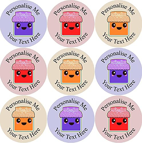 144 Personalised We're Jammin' 30mm Glossy Homemade Jam Labels