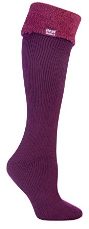 HEAT HOLDERS - Ladies Winter Thermal Boot Socks in 4 colours 4-8 UK 37-42 eur (4-8 UK, Deep Fuchsia)