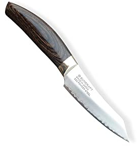SUNCRAFT SXLKSK-04 Elegancia Kiritsuke/Paring messer - Kern aus japanischem SG2-Pulverstahl zwischen 2 Schichten aus rostfreiem Stahl und ergonomischem Griff, Klinge 100 mm