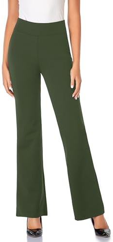 Tapata Dam 71/76 cm/81 cm/86 cm Bootcut Byxor Hög midja, Hög/Normal/Kontor Byxor Casual Business, Oliv, M
