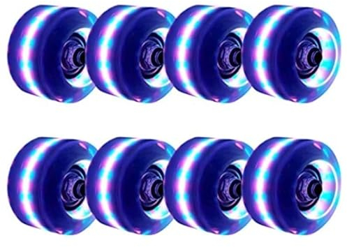 Inline Skate räder 8 stücke beleuchtet Quad Roller Skate räder 32mm x 58mm, leuchtendes Licht hoch Quad Rollschuhräder mit installierten Lagern