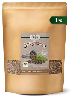 Biojoy EKO Hela spiskumminfrön, 1 kg | Från Indien, omalda, perfekta för örtte eller kryddning, Cuminum cyminum L.