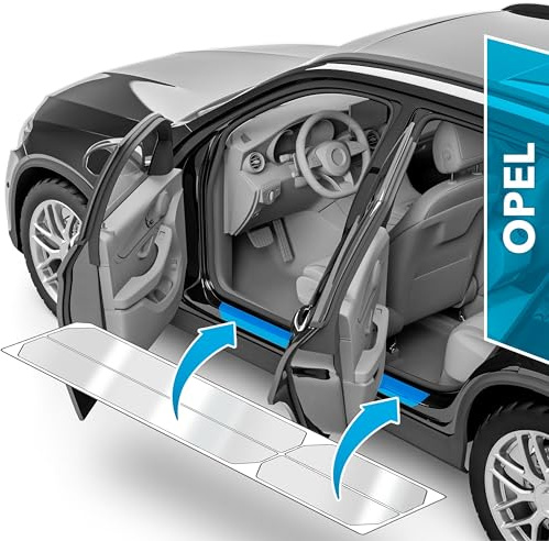 uProtect Auto Einstiegsleisten Schutz für Opel Grandland 1 (I) A18 I 2017-2024 - Schutzfolie Autotür Zubehör Zierleisten Lackschutzfolie Transparent